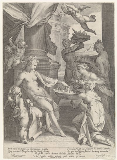 Venus hedrad av nymfer och en faun av Jan Harmensz. Muller