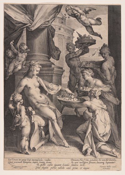 Venus hedras av nymferna av Jan Harmensz. Muller