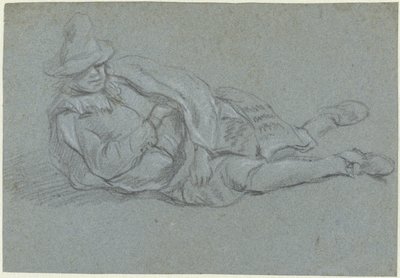 Liggande man av Jan Havicksz. Steen (possibly)