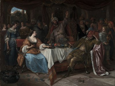 Ester, Ahasveros och Haman, ca 1668 av Jan Havicksz. Steen