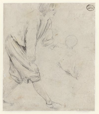 Studie av en man som spelar käglor av Jan Havicksz. Steen