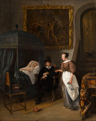 Läkarens besök, ca 1665-8 av Jan Havicksz. Steen