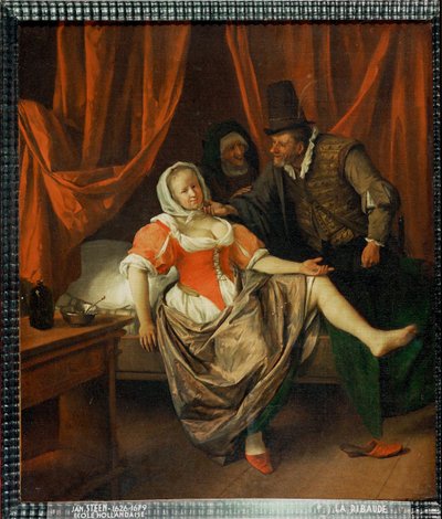 The ribald girl (olja på duk) av Jan Havicksz. Steen