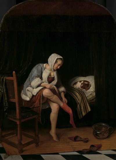 Kvinna vid hennes toalett Kvinna på hennes toalett av Jan Havicksz. Steen