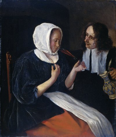 Ett par som dricker, 1660-79 av Jan Havickszoon Steen