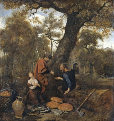 Erysichthon säljer sin dotter Mestra, 1660 av Jan Havickszoon Steen