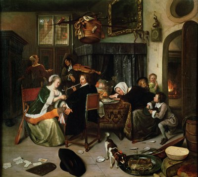 Det dissolute hushållet, 1668 av Jan Havickszoon Steen