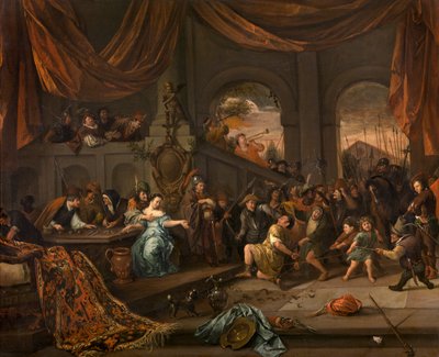 The Mocking of Simson, ca 1675. av Jan Havickszoon Steen