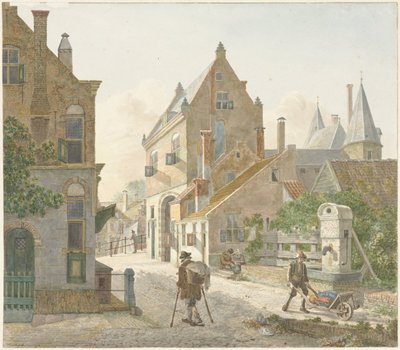 Waardpoort och Oude Gracht i Utrecht av Jan Hendrik Verheijen