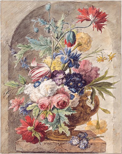 Blomsterstilleben, ca 1734 av Jan Huysum van