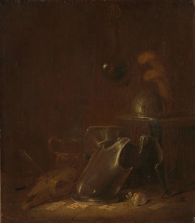 Stilleben med krigsredskap av Jan Jansz Buesem (attributed to)
