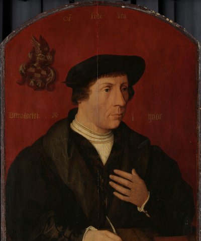 Porträtt av en man av Jan Jansz Mostaert (circle of)