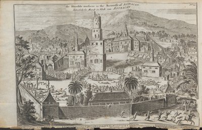 Stepan Razins upplopp i Astrakhan Från: Three Remarkable Voyages, 1675 av Jan Jansz. Struys