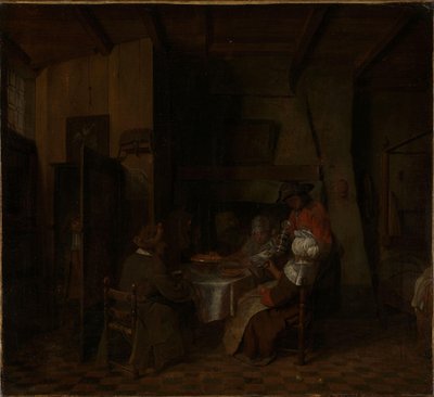 En familjemåltid i en bondstuga av Jan Josef Horemans the elder