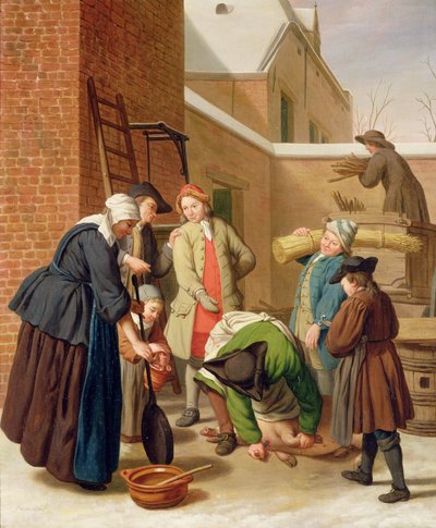 De fyra årstiderna, vinter (olja på duk) av Jan Josef the Elder Horemans