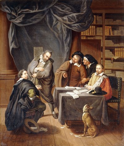 Förberedelse av bröllopskontrakt, av Jan Josef the Younger Horemans