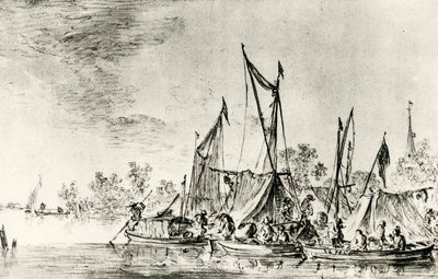 Holländskt kanallandskap av Jan Josephsz van Goyen