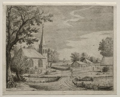 Bykyrkan. av Jan Josephsz van Goyen