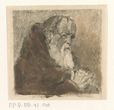 Bedande munk av Jan Karel Jacob de Jonge