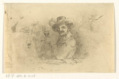 Soldat med upphöjt glas av Jan Karel Jacob de Jonge