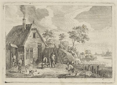 Bönder spelar boule av Jan Lauwryn Krafft (I) (possibly)