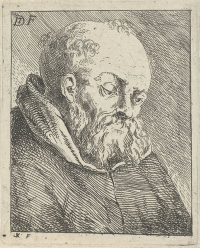 Porträtt av en munk av Jan Lauwryn Krafft (I)