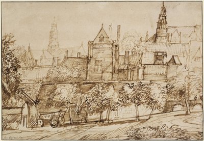 Utsikt över Grote Kerk i Haarlem av Jan Lievens