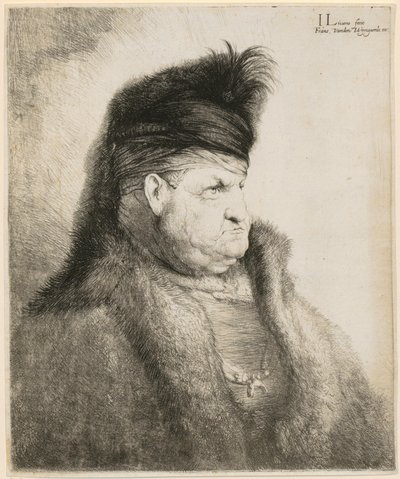 Bystporträtt av en orientaler av Jan Lievens
