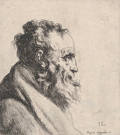 Byst av en gammal man, 1620-74. av Jan Lievens