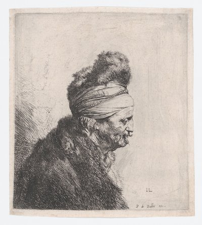 Byst av en gammal man med pälsmössa av Jan Lievens