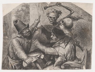 Död och kortspelare, 1620-74. av Jan Lievens