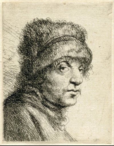 Huvudet på en man med hatt Variae Effigies a Joanne Livio (serietitel) av Jan Lievens