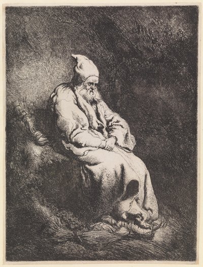 Eremit i en grotta av Jan Lievens