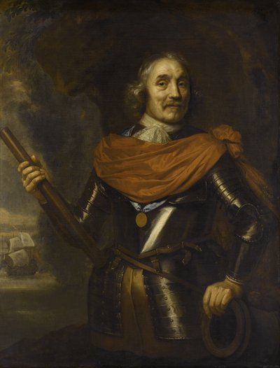 Maarten Harpertszoon Tromp 1597-1653, holländsk amiral, 1653 av Jan Lievens