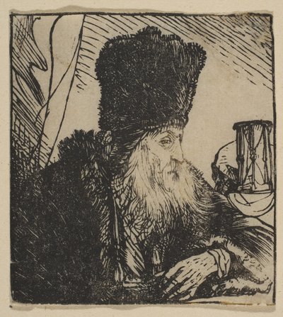 Filosof med ett timglas, 1620-74. av Jan Lievens