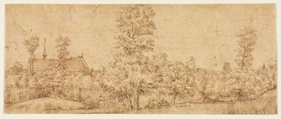 Träd före en by, tredje kvartalet 1600-talet. av Jan Lievens
