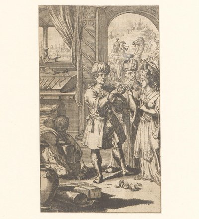 Vigselceremoni mellan Muhammed och Chadja av Jan Luyken (possibly)