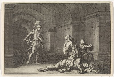 Caesonia med sin dotter dödad av Lupus av Jan Luyken