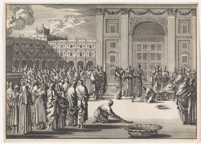 Ceremoni med kvinnor misstänkta för äktenskapsbrott av Jan Luyken