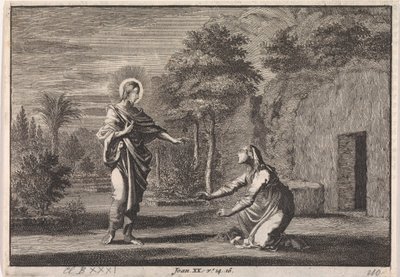 Kristus visar sig för Maria Magdalena (Noli me tangere) av Jan Luyken