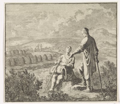 Emblem: fält Landskap med bikupor av Jan Luyken