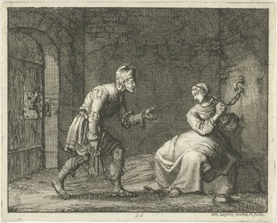 Felicitas i fängelse med fångvaktaren av Jan Luyken