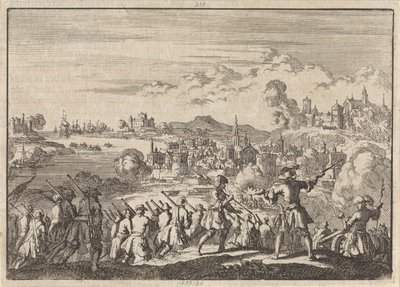 Fransk erövrar under Pointis Carthagena i Sydamerika, 1697 av Jan Luyken