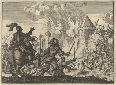 Holländska trupper stormar Tienens mur, 1635 av Jan Luyken