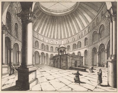 Interiör av Heliga gravens kyrka i Jerusalem av Jan Luyken