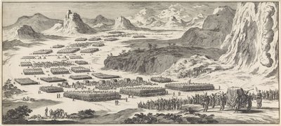 Arméturné bland Israels tolv stammar med tabernaklet av Jan Luyken