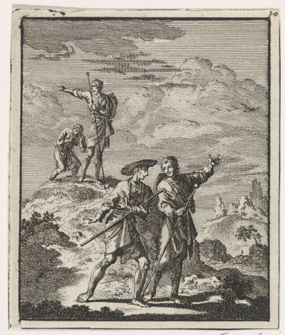 Pilgrimer i ett bergslandskap av Jan Luyken