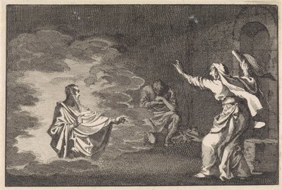 Saul med häxan från Endor av Jan Luyken
