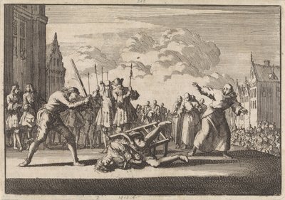 I Mainz halshöggs den kejserliga krigskommissarien Cronsbruck 1691 av Jan Luyken
