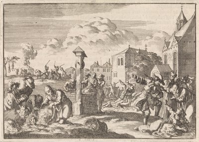 Förföljelse av protestanter av Marsaut i Niort, 1682 av Jan Luyken
